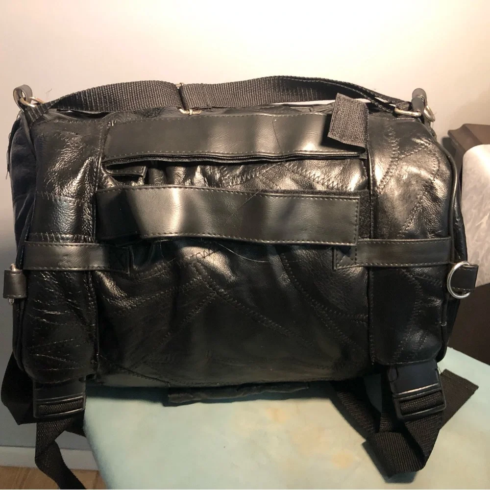4pc Genuine Buffalo Leather Motorcycle Luggage Set